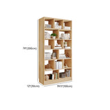 Simple Natural Finish Multi-tier Pine Display Bookcase Image - 21