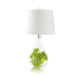 Simple Nordic Fabric Pear Clear Glass Base Table Lamp Image - 5