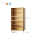 Simple Oak Beige Vertical Closed Back Medium Bookcase Image - 17