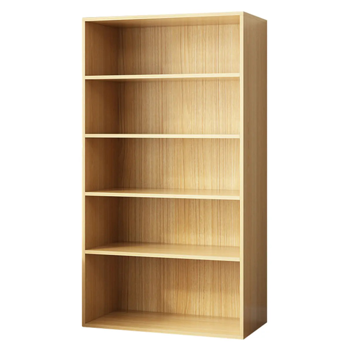 Simple Oak Beige Vertical Closed Back Medium Bookcase Image - 5