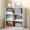 Simple Oak Beige Vertical Closed Back Medium Bookcase Image - 8