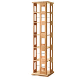 Simple Open Back Beech Wood Vertical Rectangle Bookcase Image - 10