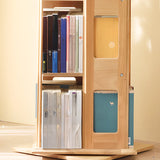 Simple Open Back Beech Wood Vertical Rectangle Bookcase Image - 16