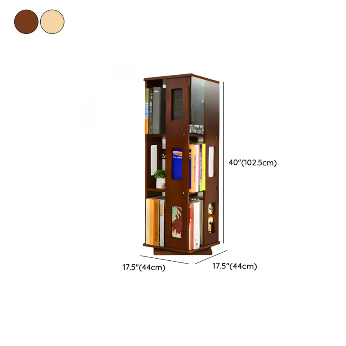 Simple Open Back Beech Wood Vertical Rectangle Bookcase Image - 21