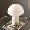 Simple Orange Cute Mushroom Glass Modern Table Lamp Image - 2