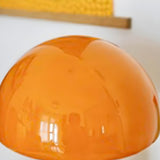 Simple Orange Cute Mushroom Glass Modern Table Lamp Image - 7