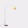 Simple Orange Dome Adjustable Chrome Arch Floor Lamp Image - 5