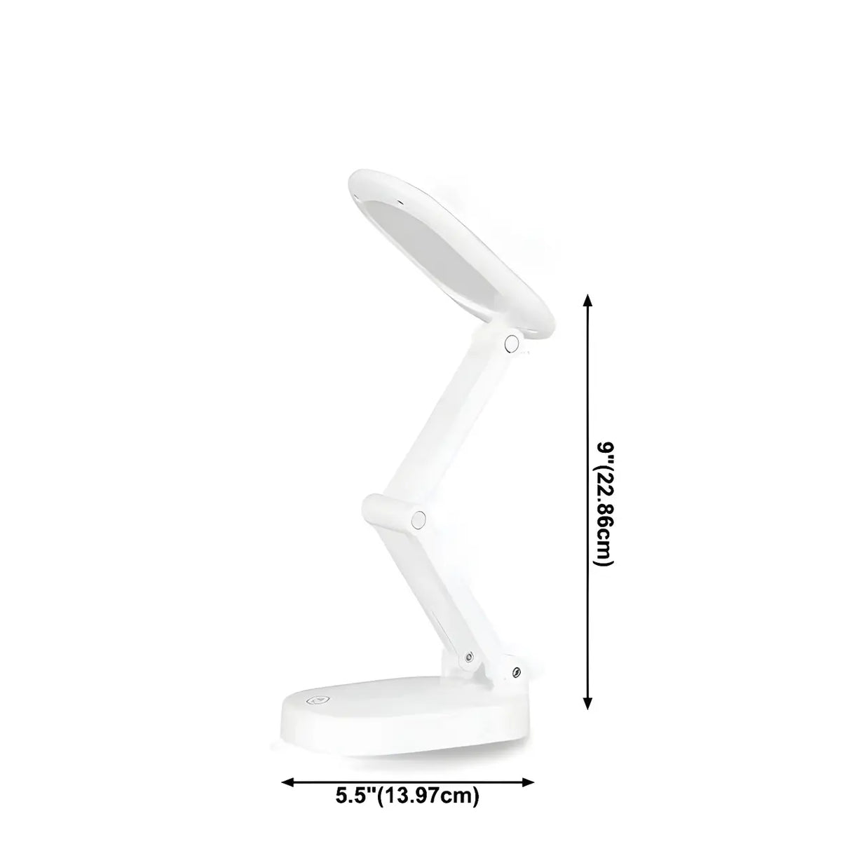 Simple Oval Folding USB Touch Control Study Table Lamp 