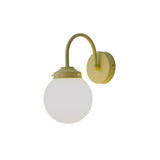 Simple Pastel Green Globe Glass Shade Wall Sconce Image - 6