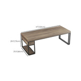 Simple Pine Wood Rectangle Iron Sled Double Gaming Desk Image - 22