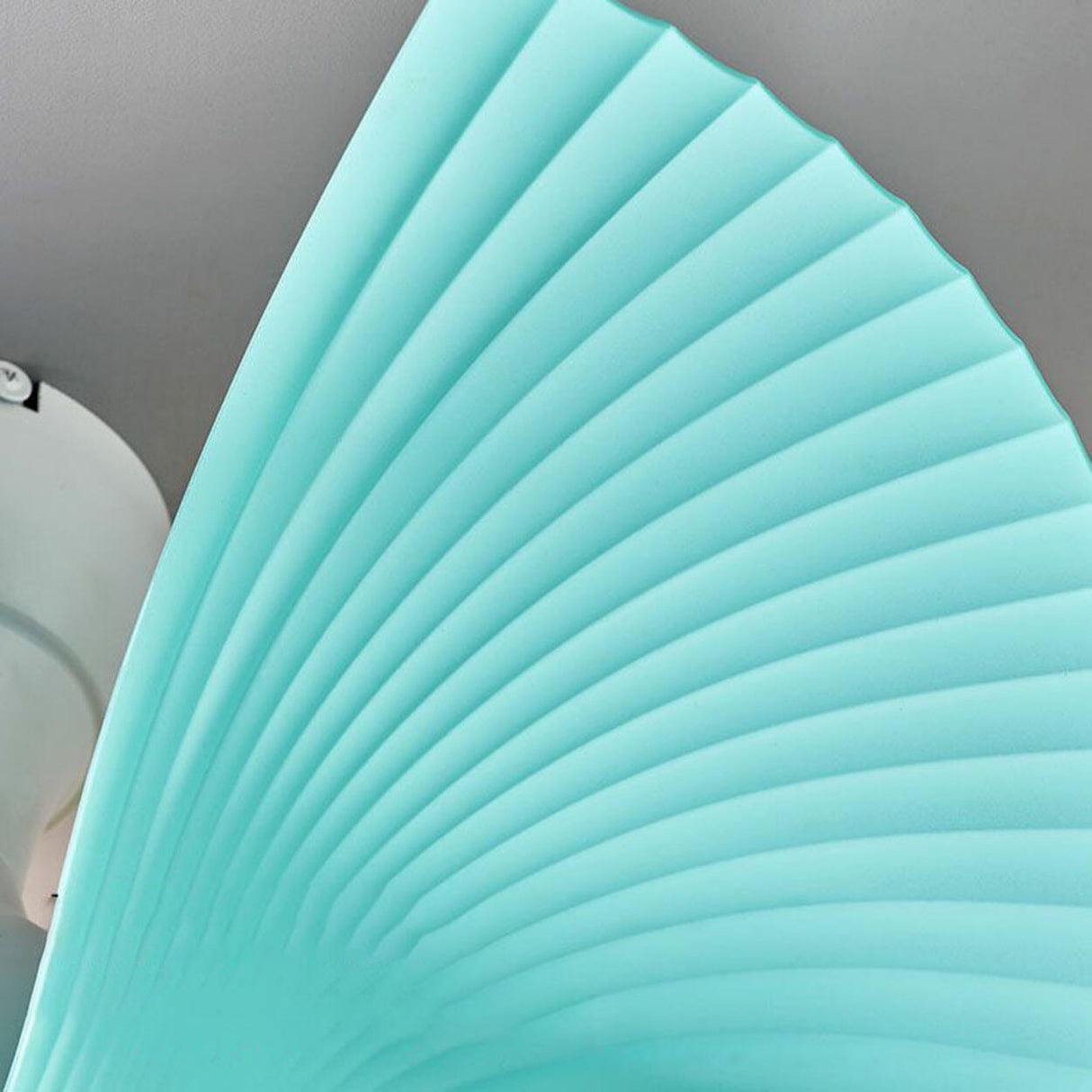 Simple Pleated 3 Blade Ceiling Fan with LED Light Image - 16