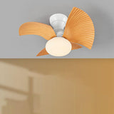 Simple Pleated 3 Blade Ceiling Fan with LED Light Image - 3