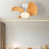 Simple Pleated 3 Blade Ceiling Fan with LED Light Image - 6