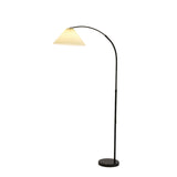 Simple Pleated Adjustable Arched Bedroom Floor Lamp Image - 6