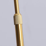 Simple Pleated Shade Adjustable Gold Arched Floor Lamp Image - 8