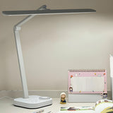 Simple Plug-In Linear Metal Shade Modern Table Lamp Image - 1