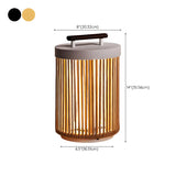 Simple Portable Bamboo Cylindrical Outdoor Table Lamp #size