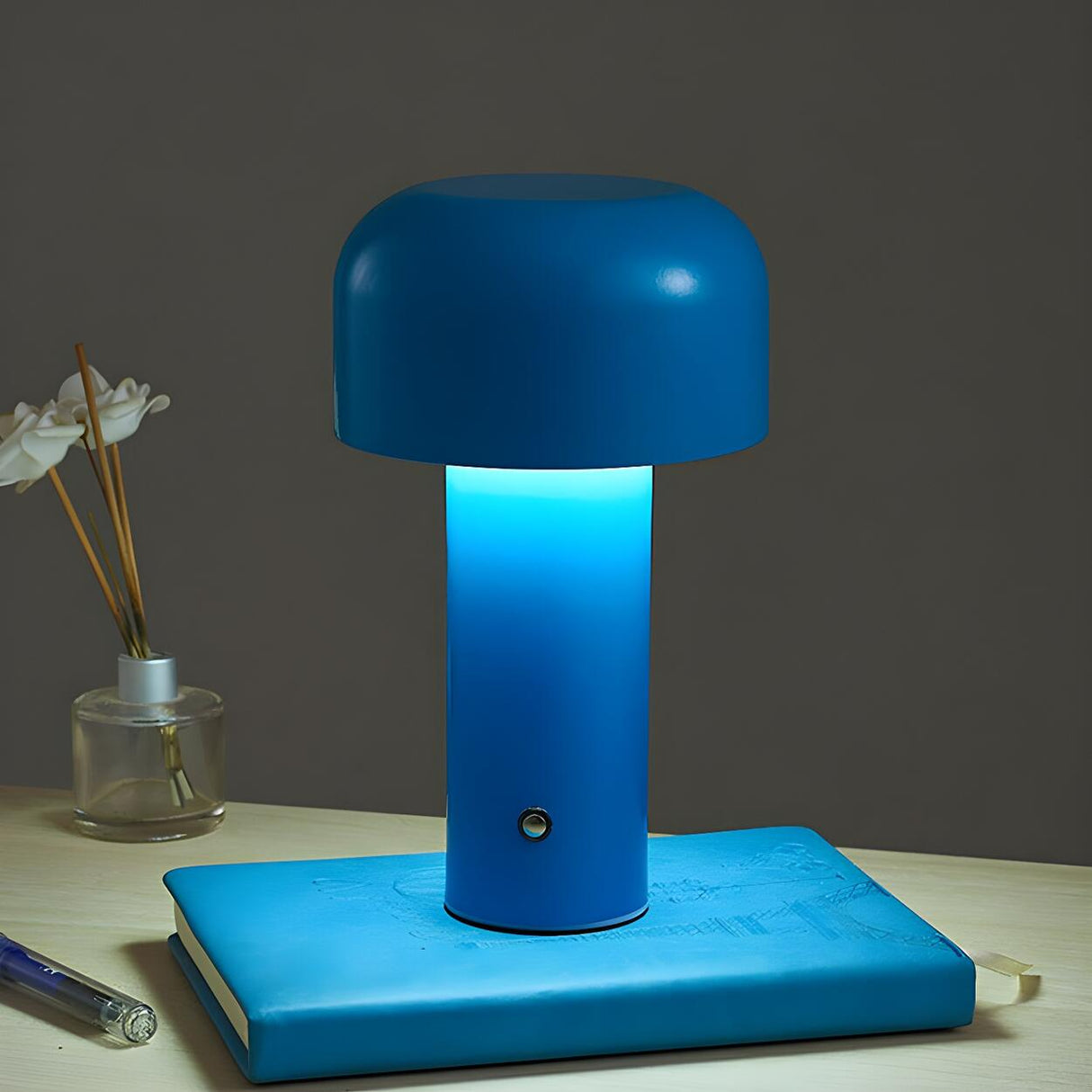 Simple Rechargeable Geometric Column LED Table Lamp Image - 14