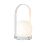 Simple Rechargeable Portable White Glass Table Lamp Image - 6