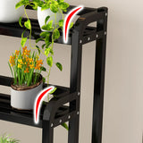 Simple Rectangle 3 Tiers Metal Sliding Plant Stand Black Image - 19