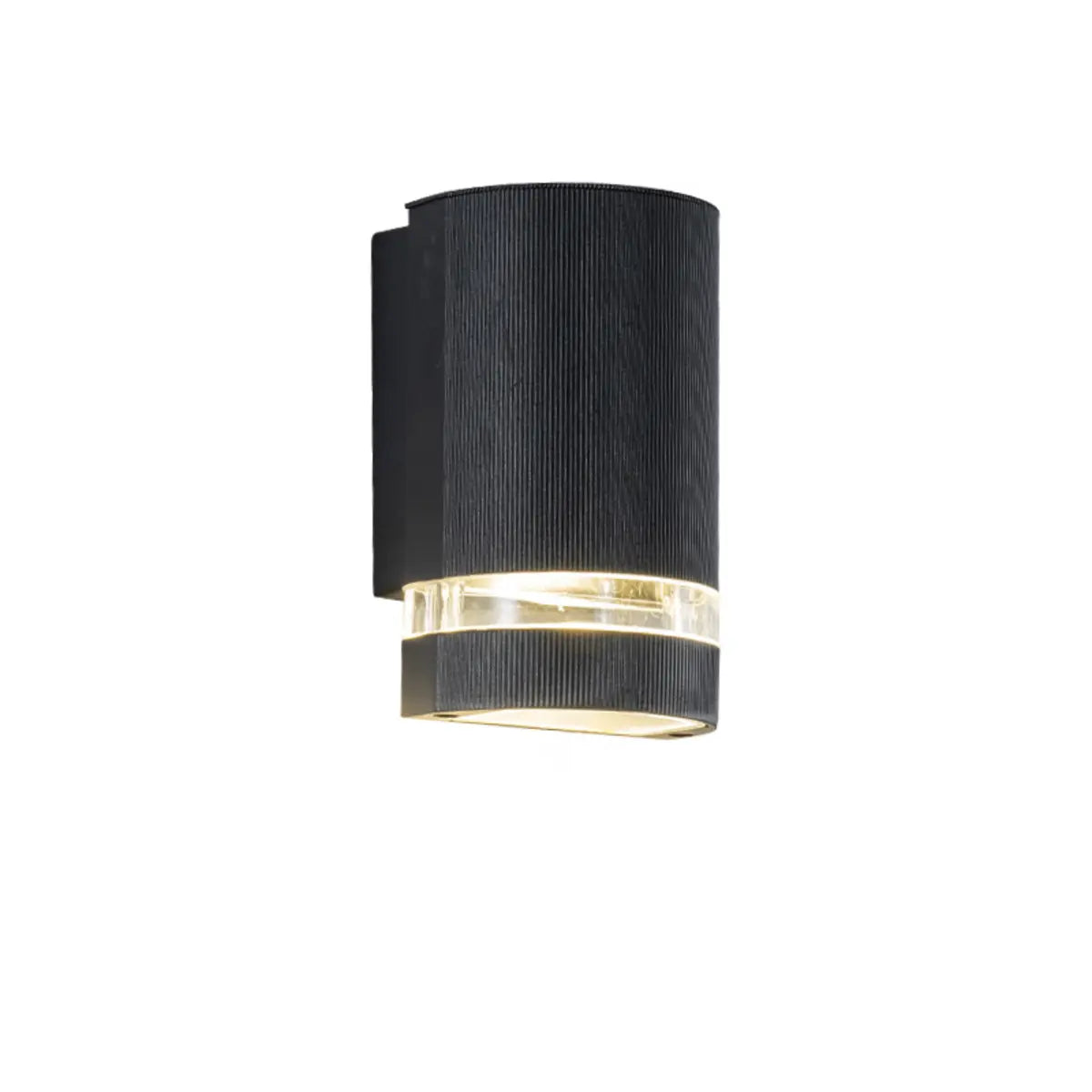 Simple Rectangle Black Glass Outdoor Wall Light 2 Bulbs Image - 8