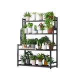 Simple Rectangle Tiered Sliding Crate Plant Stand White Image - 10