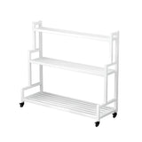 Simple Rectangle Tiered Sliding Crate Plant Stand White Image - 12