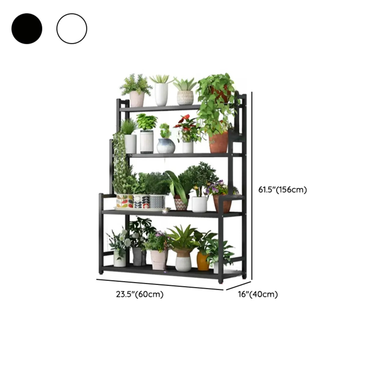 Simple Rectangle Tiered Sliding Crate Plant Stand White Image - 23