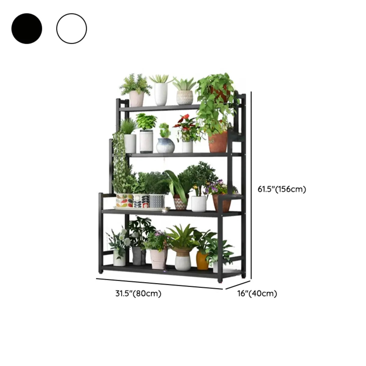 Simple Rectangle Tiered Sliding Crate Plant Stand White Image - 24