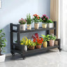 Simple Rectangle Tiered Sliding Crate Plant Stand White Image - 7