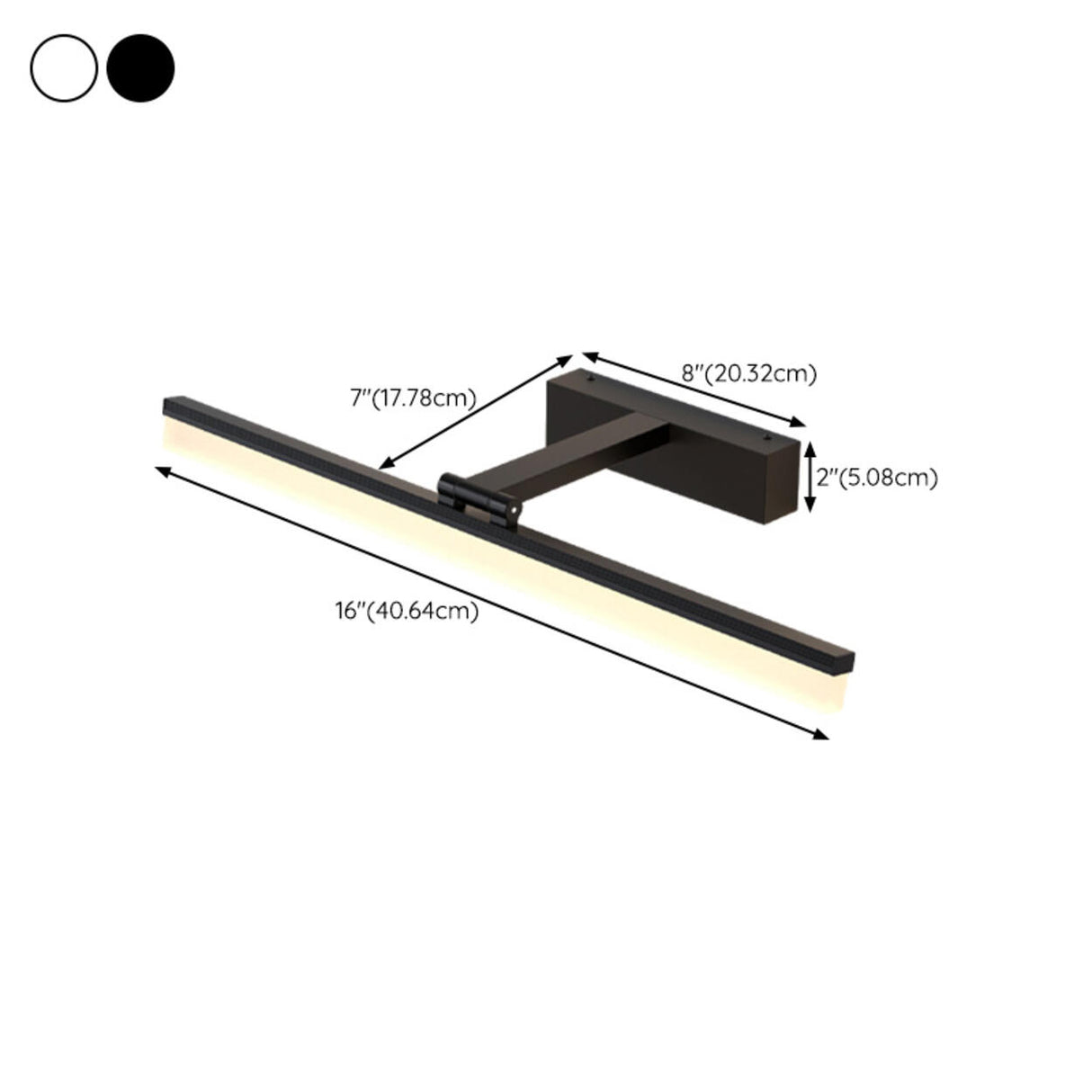 Simple Rectangular Bathroom LED Vanity Mirror Light 