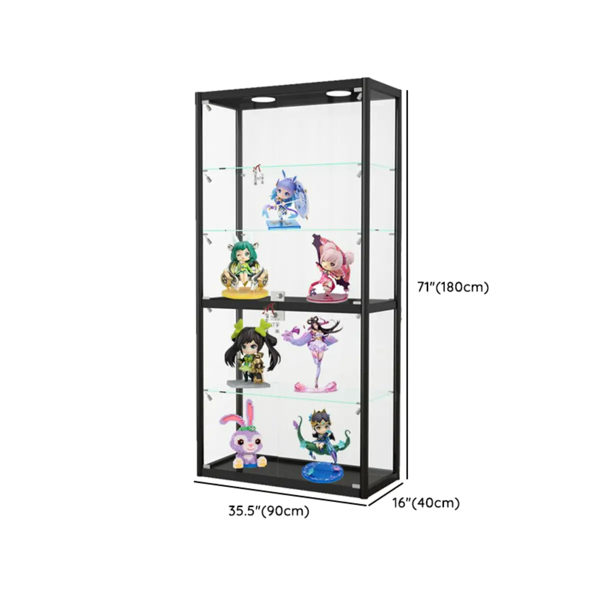 Simple Rectangular Clear Glass Floor Display Cabinet Image - 10