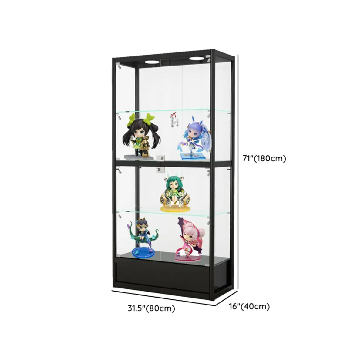 Simple Rectangular Clear Glass Floor Display Cabinet Image - 12