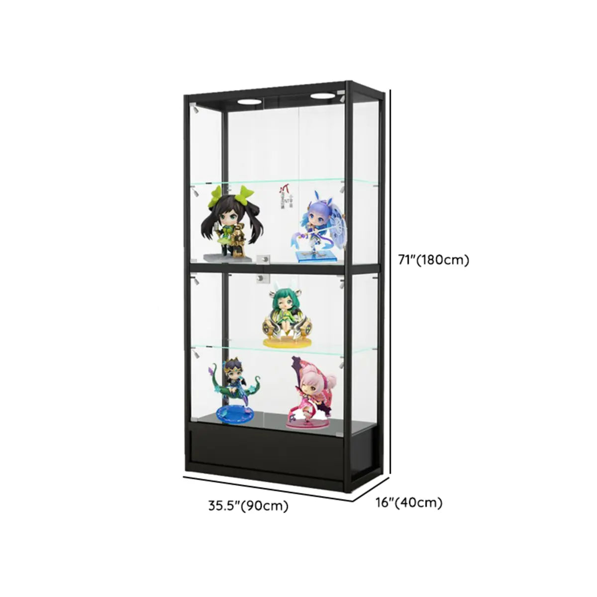 Simple Rectangular Clear Glass Floor Display Cabinet Image - 13