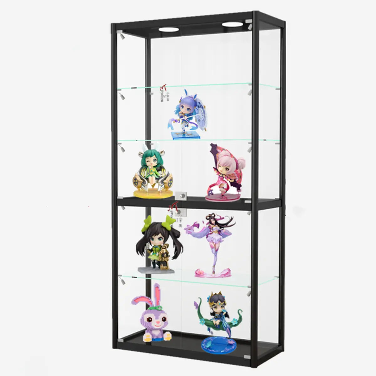 Simple Rectangular Clear Glass Floor Display Cabinet Image - 2