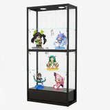 Simple Rectangular Clear Glass Floor Display Cabinet Image - 3