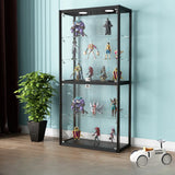 Simple Rectangular Clear Glass Floor Display Cabinet Image - 4