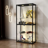 Simple Rectangular Clear Glass Floor Display Cabinet Image - 6