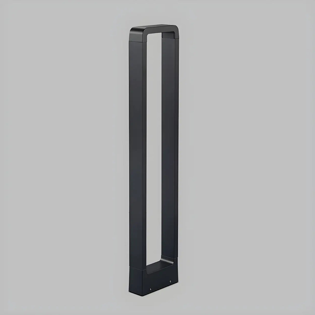 Simple Rectangular Frame Metal Outdoor Pathway Lamp Image - 12