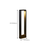 Simple Rectangular Frame Metal Outdoor Pathway Lamp Image - 21