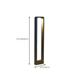 Simple Rectangular Frame Metal Outdoor Pathway Lamp Image - 22