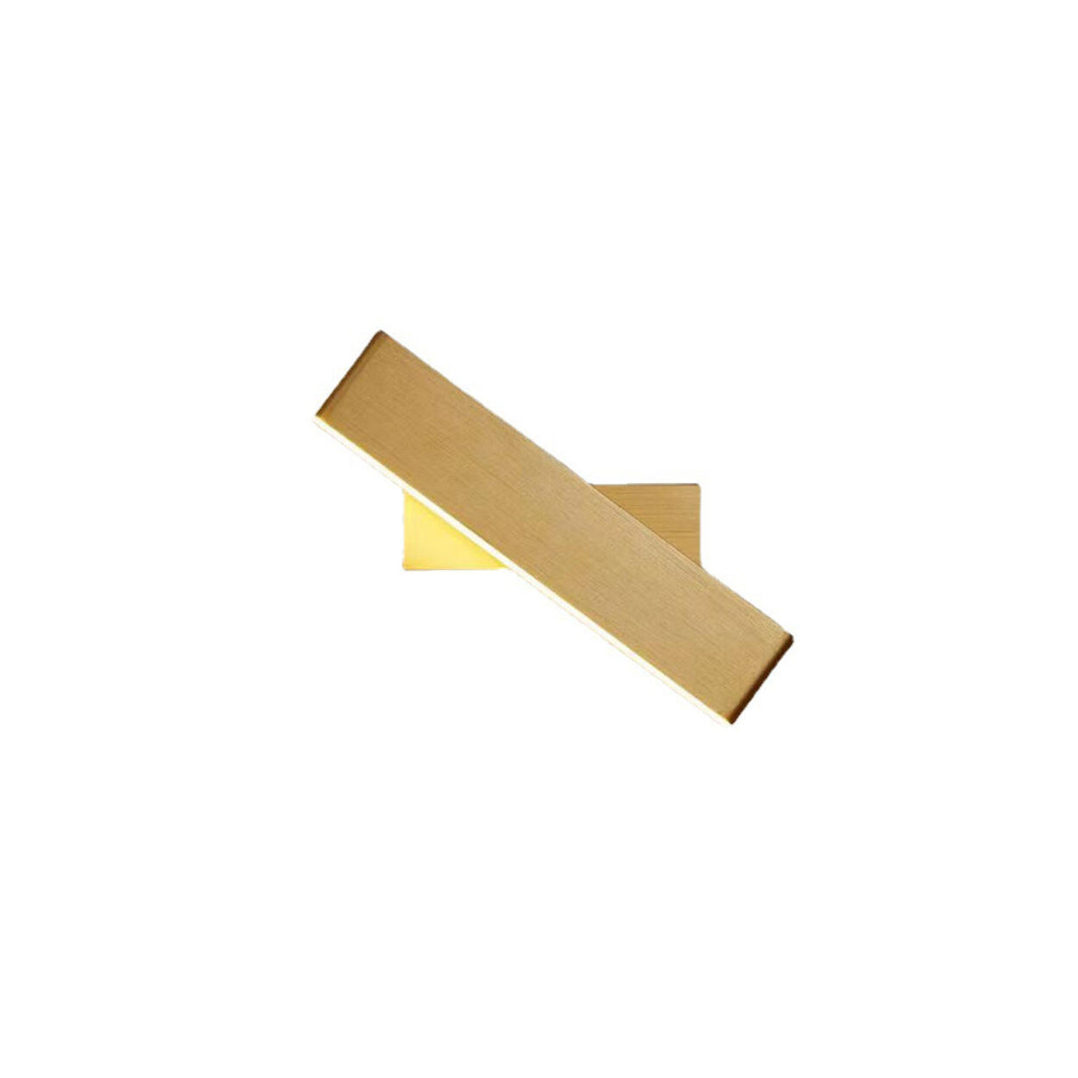 Simple Rectangular Gold LED Bedside Wall Sconce Image - 5