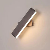 Simple Rectangular Gold LED Bedside Wall Sconce Image - 6