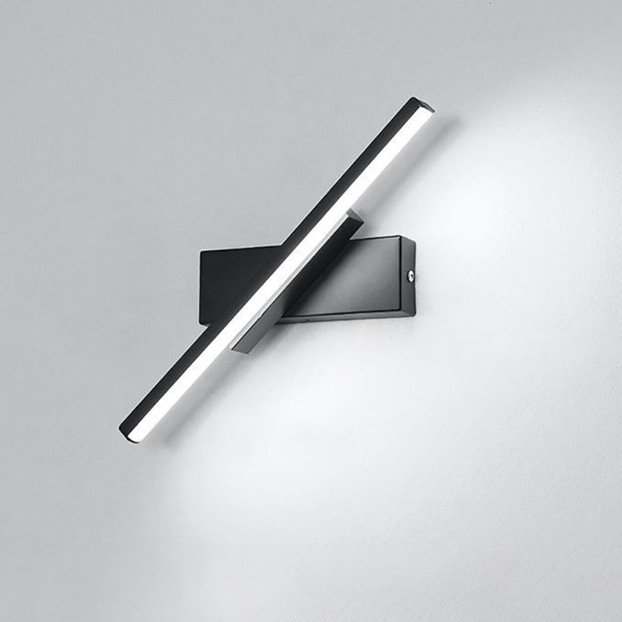 Simple Rectangular Gold LED Bedside Wall Sconce Image - 9