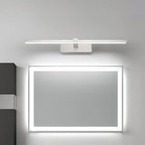 Simple Rectangular LED White Mirror Vanity Light Image - 4