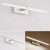 Simple Rectangular LED White Mirror Vanity Light Image - 7