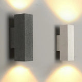 Simple Rectangular Metal Exterior Up Down Wall Sconce Image - 11