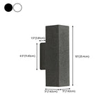 Simple Rectangular Metal Exterior Up Down Wall Sconce #size