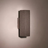 Simple Rectangular Metal Exterior Up Down Wall Sconce Image - 7