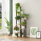 Simple Rectangular Multi-layer Wooden Tray Plant Stand White Image - 9